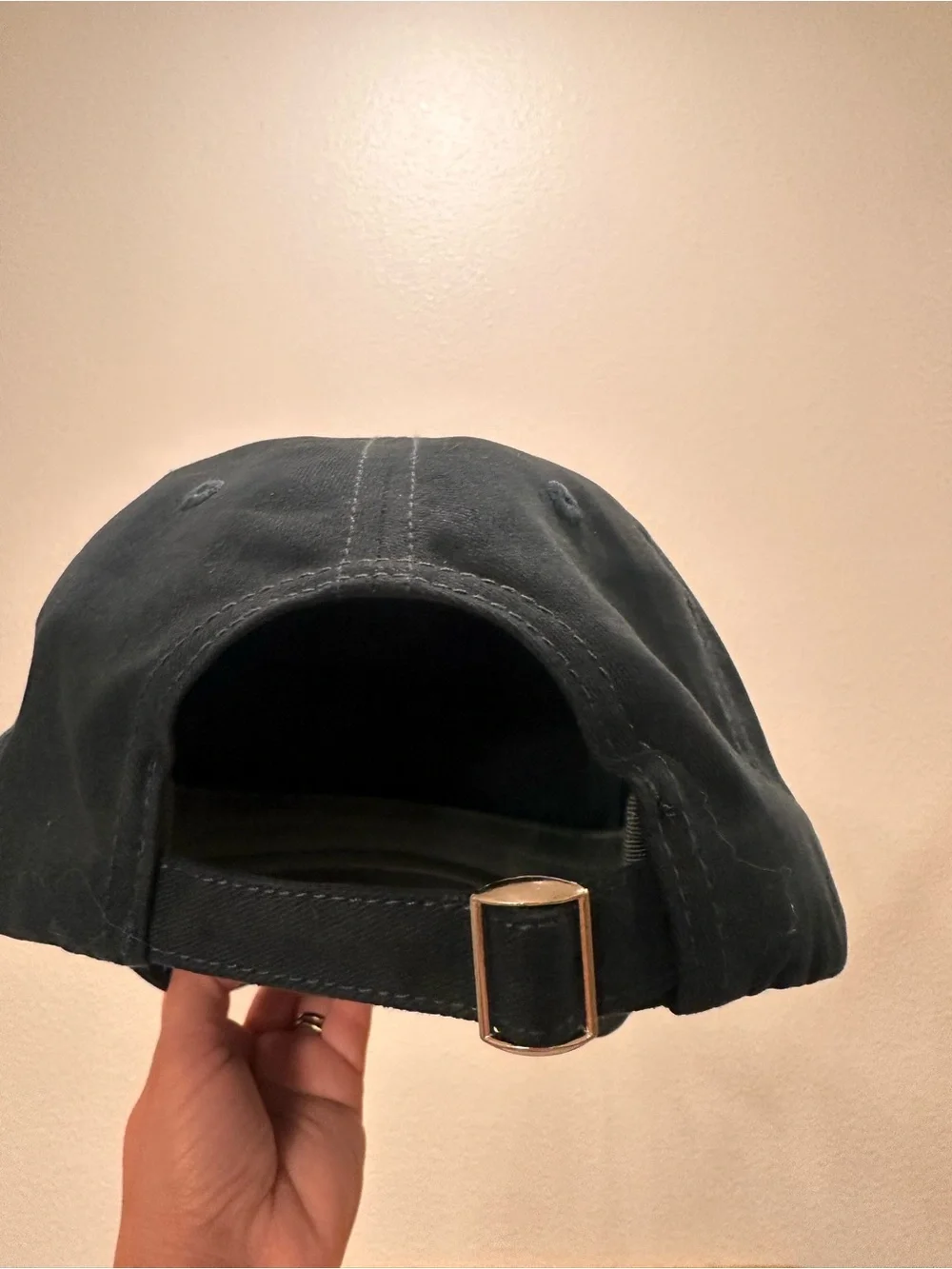 ALO Yoga  Black Baseball Cap with Cream Logo use once